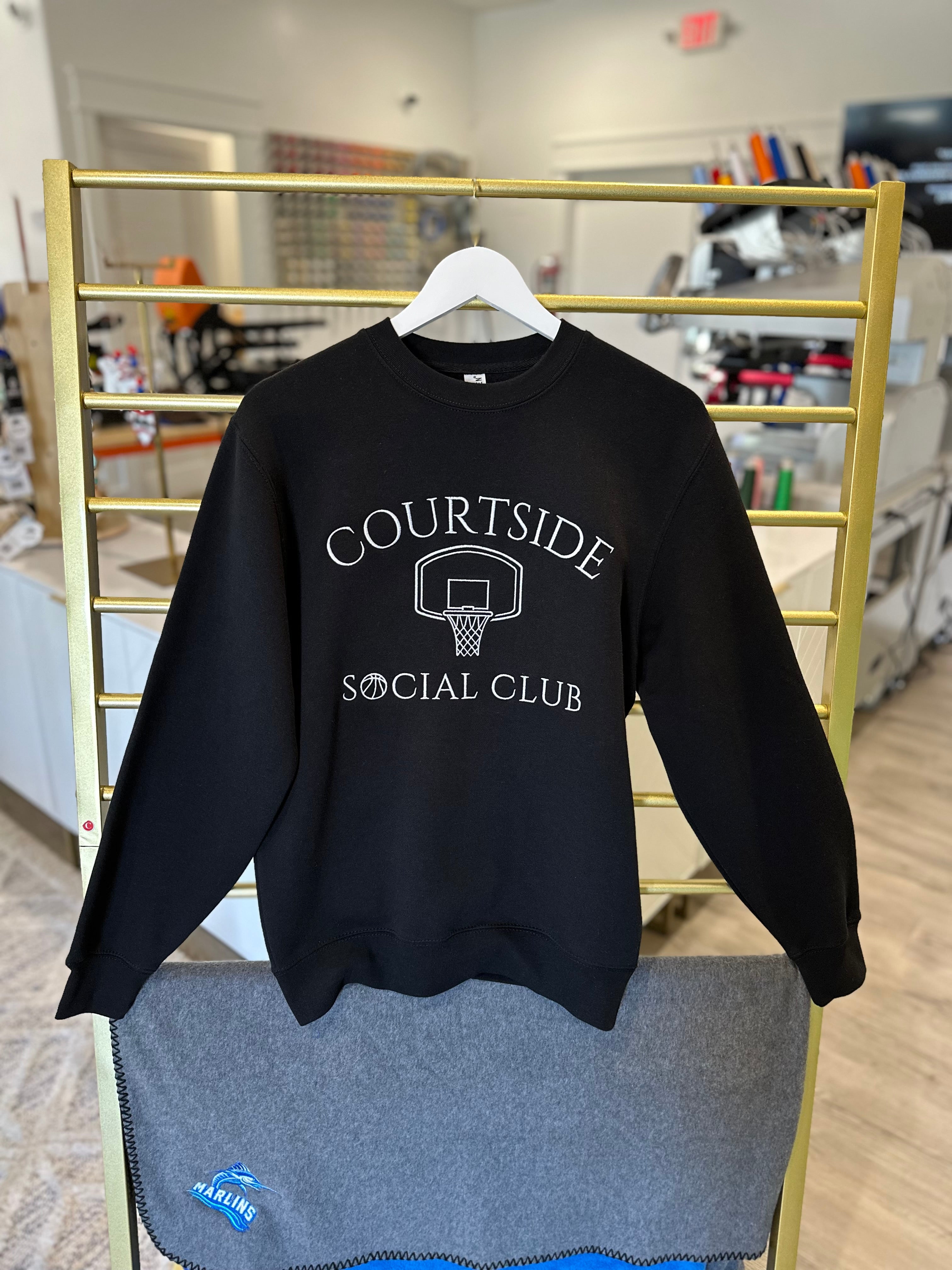 Embroidered - Basketball Sweatshirt